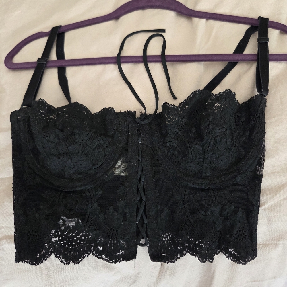 Sexy Black Lace Bralette/top